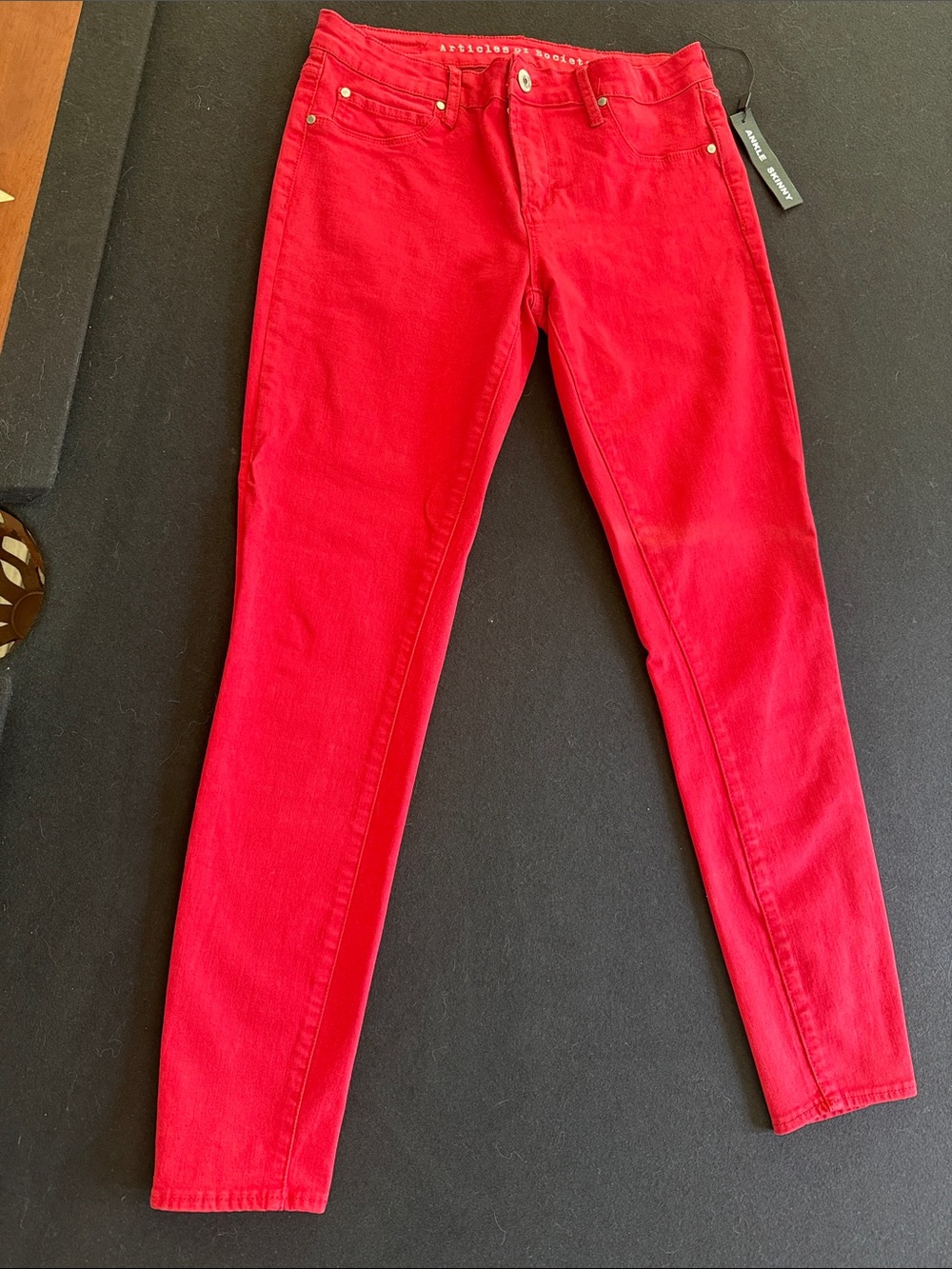 Articles Of Society Bright Red Skinny Jeans